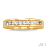 1/2 ctw Princess Cut Diamond Matching Wedding Band in 14K Yellow Gold