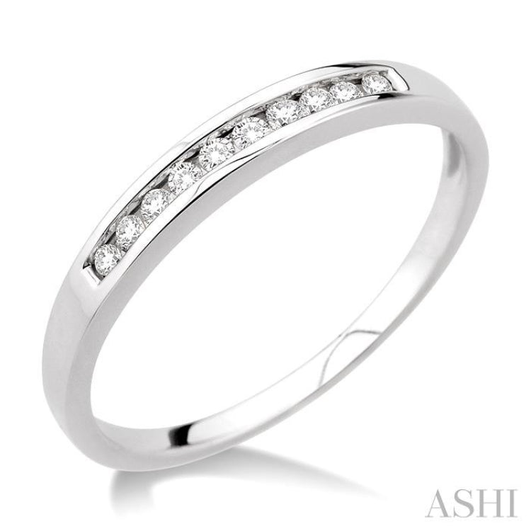 1/10 ctw Round Cut Diamond Band in 10K White Gold