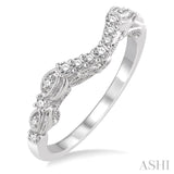 1/5 Ctw Round Cut Diamond Wedding Band in 14K White Gold
