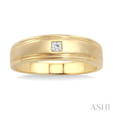 1/20 ctw Princess Cut Diamond Men's Ring in 14K Yellow Gold