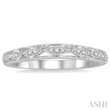 1/20 ctw Round Cut Diamond Wedding Band in 14K White Gold