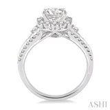 3/4 ctw Diamond Semi-mount Engagement Ring in 14K White Gold