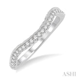1/5 Ctw Round Cut Diamond Wedding Band in 14K White Gold