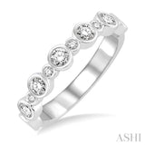 3/4 ctw Round Cut Diamond Stack Band in 14K White Gold