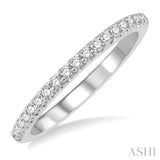 1/4 Ctw Round Cut Diamond Wedding Band in 14K White Gold