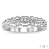 1/4 ctw Marquise and Round Lattice Diamond Wedding Band in 14K White Gold