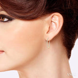 7 ctw Inside-Out Round Cut Diamond 1 3/4 Inch Hoop Earrings in 14K Yellow Gold