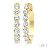 2.00CTRDDM SINGL PRONG HOOP ER YG 14K-G*