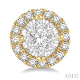 1/3 ctw Lovebright Round Cut Diamond Stud Earrings in 14K Yellow and White Gold