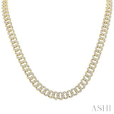 8.0CTRDDM CUBAN NECKLACE YG 14K-G*