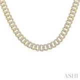 8.0CTRDDM CUBAN NECKLACE YG 14K-G*