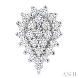 1/5 Ctw Petite Pear Shape Round Cut Diamond Cluster Fashion Stud Earrings in 10K White Gold