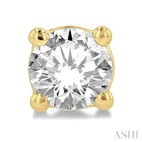 1/2 Ctw Round Cut Diamond Stud Earrings in 14K Yellow Gold