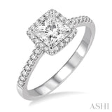 1/4 ctw Diamond Semi-mount Engagement Ring in 14K White Gold