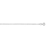 14K White Gold .85mm Machine Rope 16 Chain (Carded) with Spring Ring