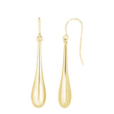 14K Yellow Gold Polished Graduated Tear Drop Earring