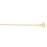 14K Yellow Gold .45mm Classic Box 16 Chain with Spring Ring