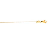 14K Yellow Gold .60mm Classic Box 18 Chain with Lobster Lock