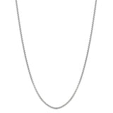 14K White Gold 1.8mm Lite Round Box 20 Chain with Lobster Lock