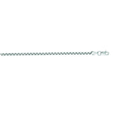 14K White Gold 2.5mm Lite Round Box 20 Chain with Lobster Lock