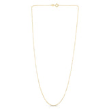 14K Yellow Gold 1.1mm Diamond Cut Cable 18 Chain with Spring Ring