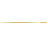 14K Yellow Gold 1.1mm Diamond Cut Cable 20 Chain with Lobster Lock