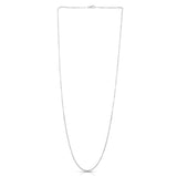 14K White Gold 1.9mm Diamond Cut Cable 30 Chain with Lobster Lock