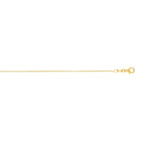14K Yellow Gold 1.1mm Round Cable 16 Chain with Lobster Lock