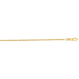 14K Yellow Gold 20 1.4mm Diamond Cut Royal Rope Chain with Lobster Lock