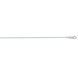 14K White Gold 1.5mm Oval Cable 17 Chain with Lobster Lock