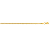 14K Yellow Gold 2.3mm Lite Forsantina 18 Chain with Lobster Lock