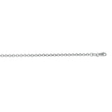 14K White Gold 2.5mm Lite Rolo 7 Chain Bracelet with Lobster Lock