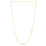 14K Yellow Gold 1.3mm Singapore 18 Chain with Spring Ring Clasp