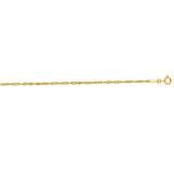 14K Yellow Gold 1.8mm Singapore 16 Chain with Spring Ring Clasp