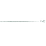14K White Gold 1.1mm Singapore 24 Chain with Spring Ring Clasp