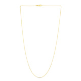 14K Yellow Gold 0.9mm Diamond Cut Bead 20 Chain with Lobster Lock