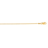 14K Yellow Gold 0.9mm Round Snake 18 Chain with Lobster Lock