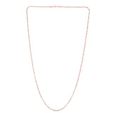 14K Rose Gold 1.5mm Sparkle 18 Chain with Lobster Lock