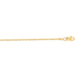 14K Yellow Gold 1.1mm Sparkle 18 Chain with Lobster Lock