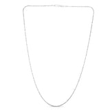 14K White Gold 1.5mm Sparkle 20 Chain with Lobster Lock