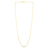 14K Yellow Gold 1mm Round Wheat 18 Chain with Lobster Lock