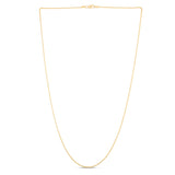 14K Yellow Gold 1.2mm Round Wheat 18 Chain with Lobster Lock