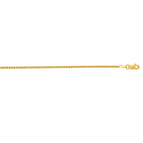 14K Yellow Gold 1.5mm Round Wheat 18 Chain with Lobster Lock