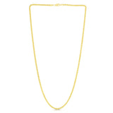 14K Yellow Gold 2.8mm Lite Round Wheat 20 Chain with Lobster Lock