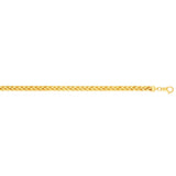 14K Yellow Gold 24 4mm Diamond Cut Round Franco Chain with Lobster Lock