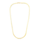 14K Yellow Gold 18 4mm Imperial Herringbone Chain with Lobster Lock