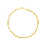 14K Yellow Gold 24 3mm Semi-Solid Square Franco Chain with Lobster Lock