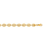14K Yellow Gold 11mm Lite Puffed Mariner 22 Chain with Lobster Lock