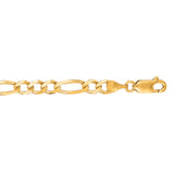 14K Yellow Gold 4.5mm Figaro 8 Chain Bracelet with Lobster Lock