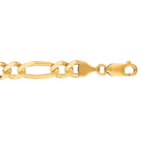 14K Yellow Gold 7mm Figaro 30 Chain with Lobster Lock